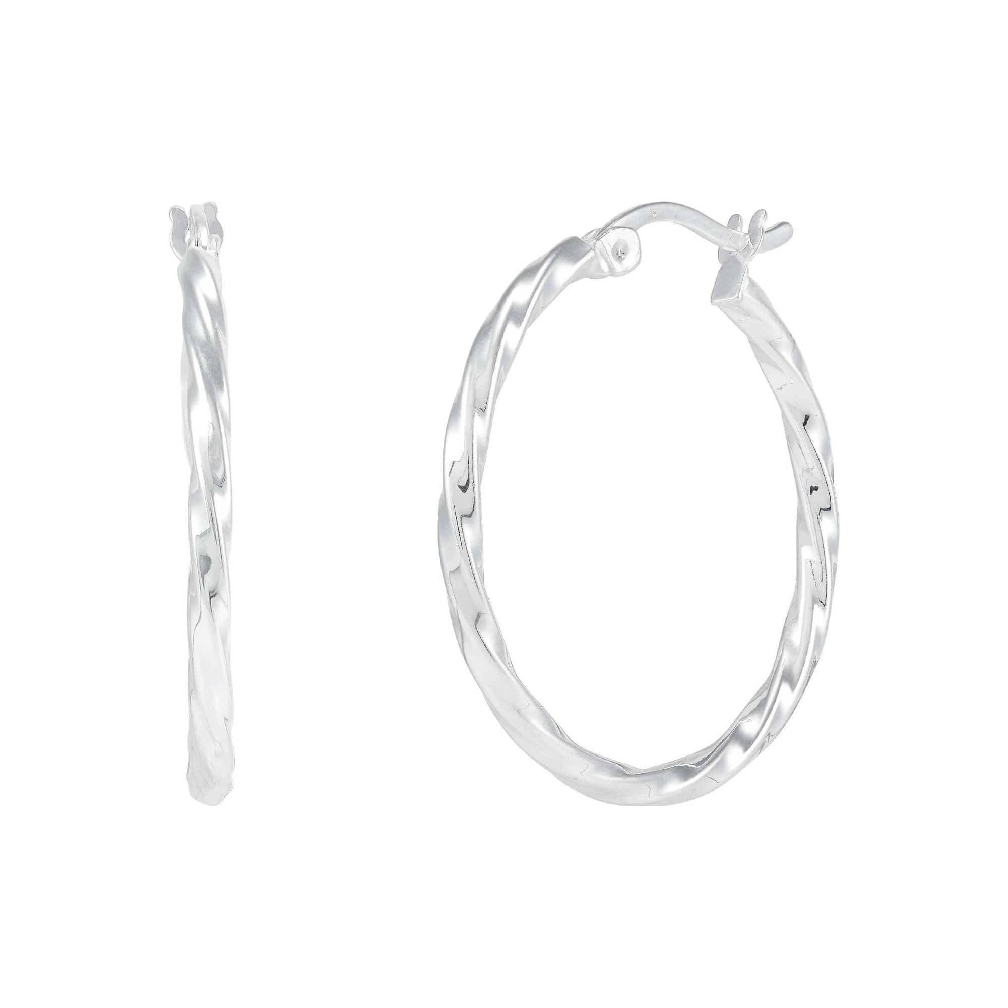 Silpada 'Endless Twists' Hoop Earrings in Sterling Silver: 1