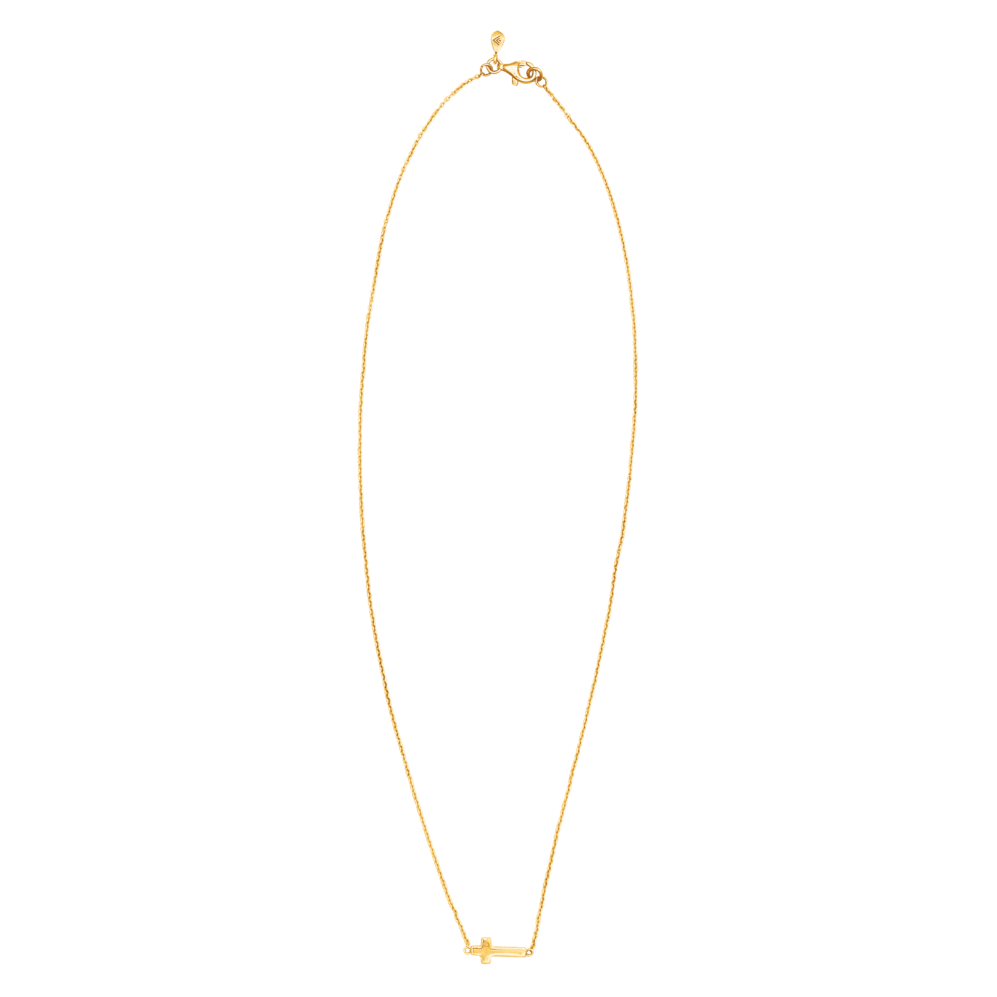 Silpada 'Simplex Cross' Horizontal Cross Necklace in Sterlin: Yellow