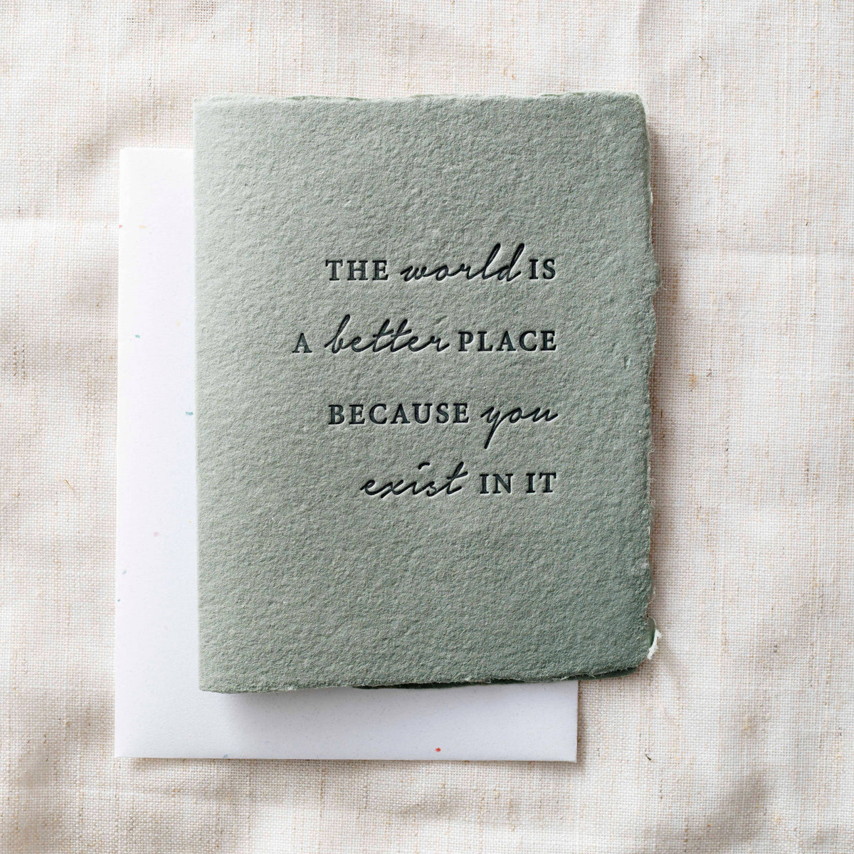 The World is Better BC You Exist | Friend Greeting Card: Folded A2 Greeting Card. Blank Inside.