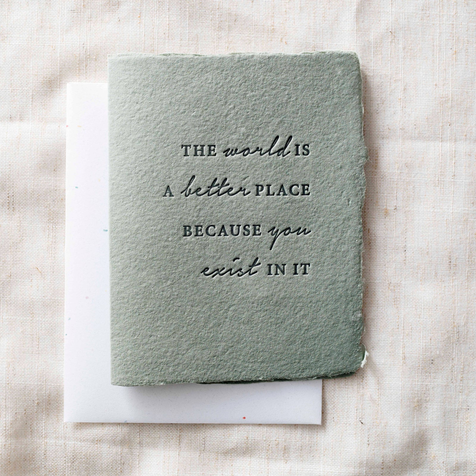 The World is Better BC You Exist | Friend Greeting Card: Folded A2 Greeting Card. Blank Inside.