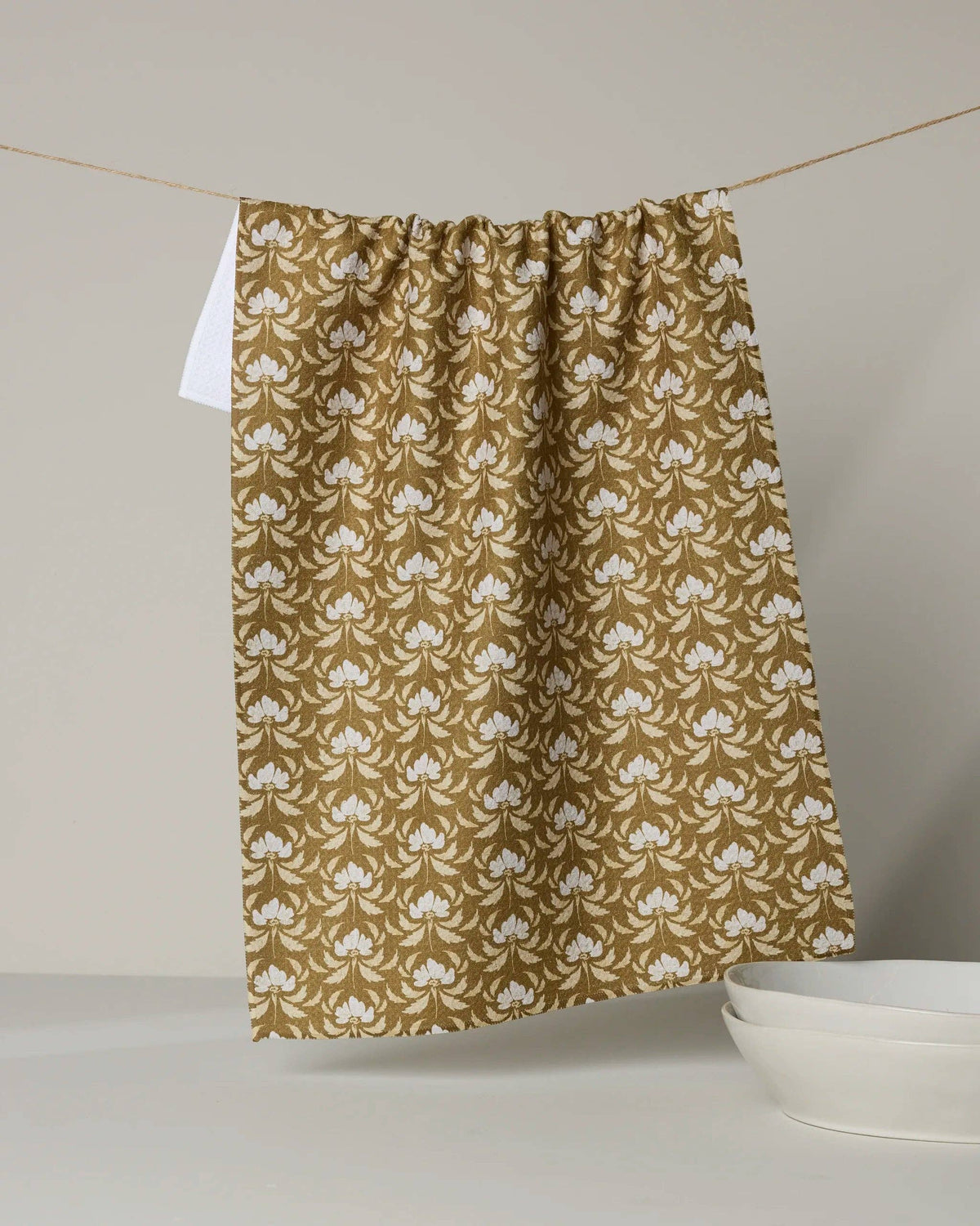 Gilded Bloom Geometry Tea Towel