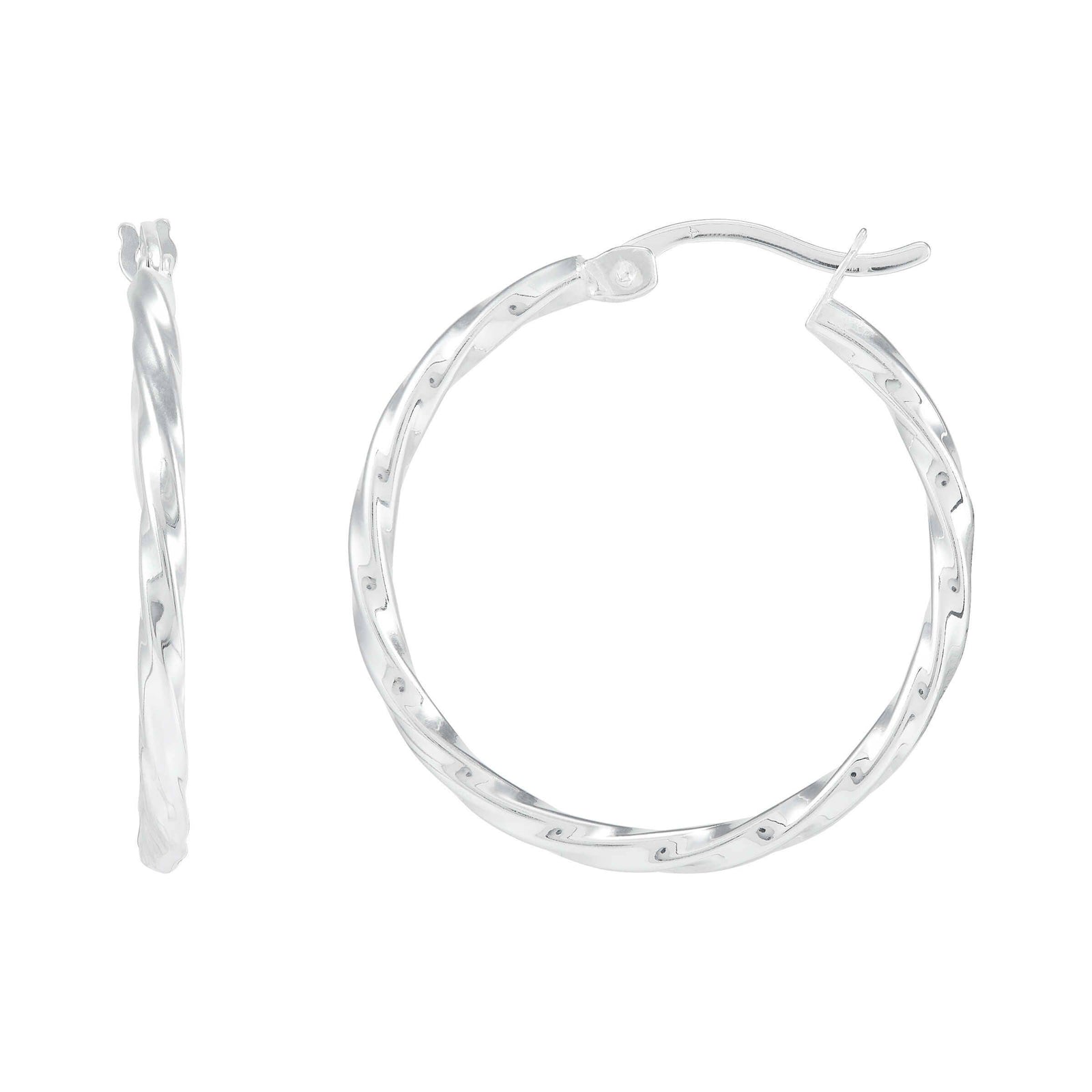 Silpada 'Endless Twists' Hoop Earrings in Sterling Silver: 1