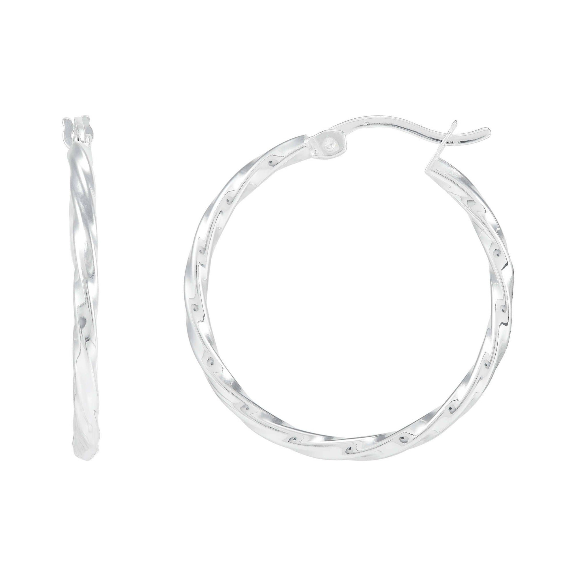 Silpada 'Endless Twists' Hoop Earrings in Sterling Silver: 1