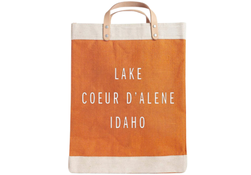 Apolis Large Market Bag in Citrus: Lake Coeur d'Alene