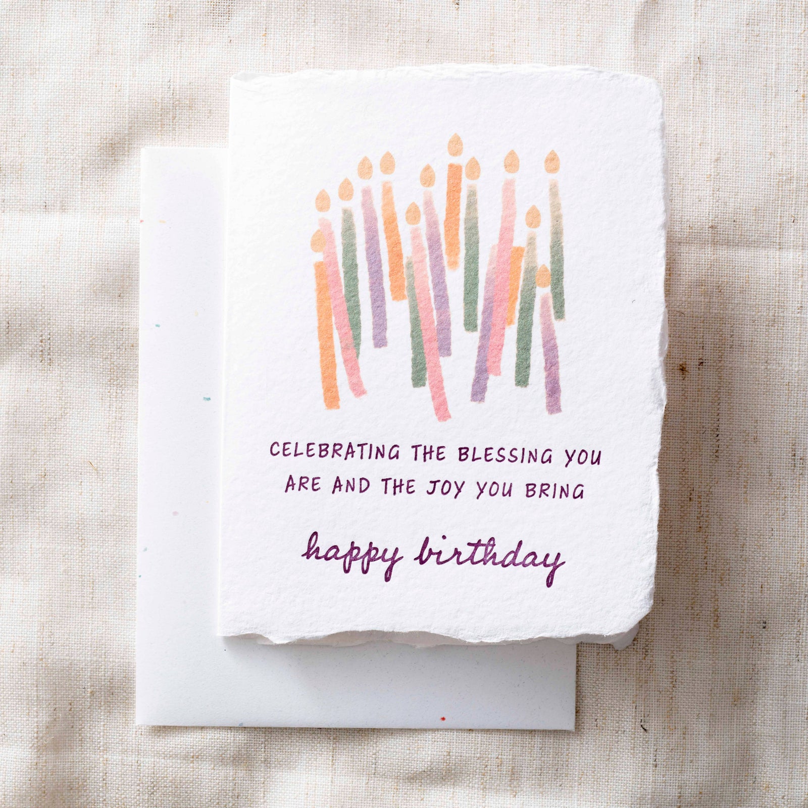 Blessing + Joy You Are |  Happy Birthday Greeting Card - Blank Inside
