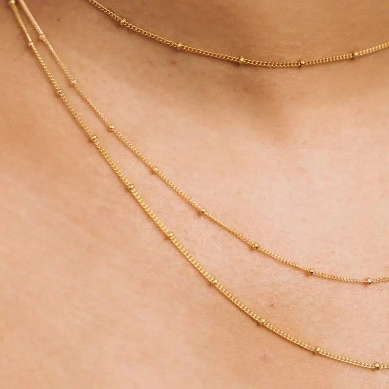 Gold Gazer Necklace Filled 14K