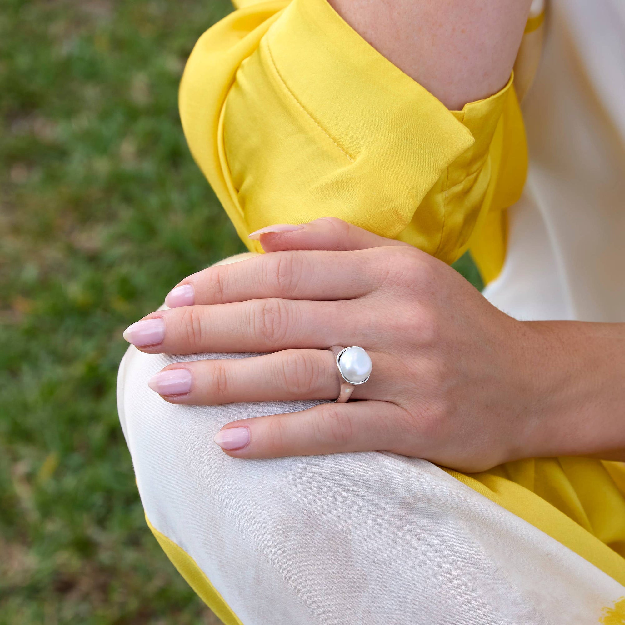 Silpada 'Be Poise' Sterling Silver Freshwater Pearl Ring: 8