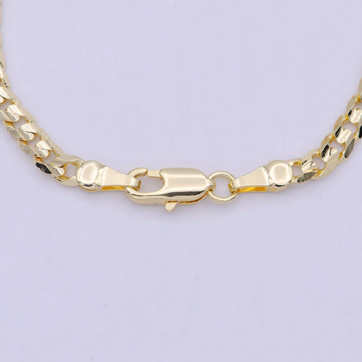 OS 18k Gold Filled Cuban Link Chain Bracelet 7", Gold Curb Chain Bracelet, Miami Cuban Bracelet, Cuban Chain Bracelet Women WA-847: 7.0 Inch