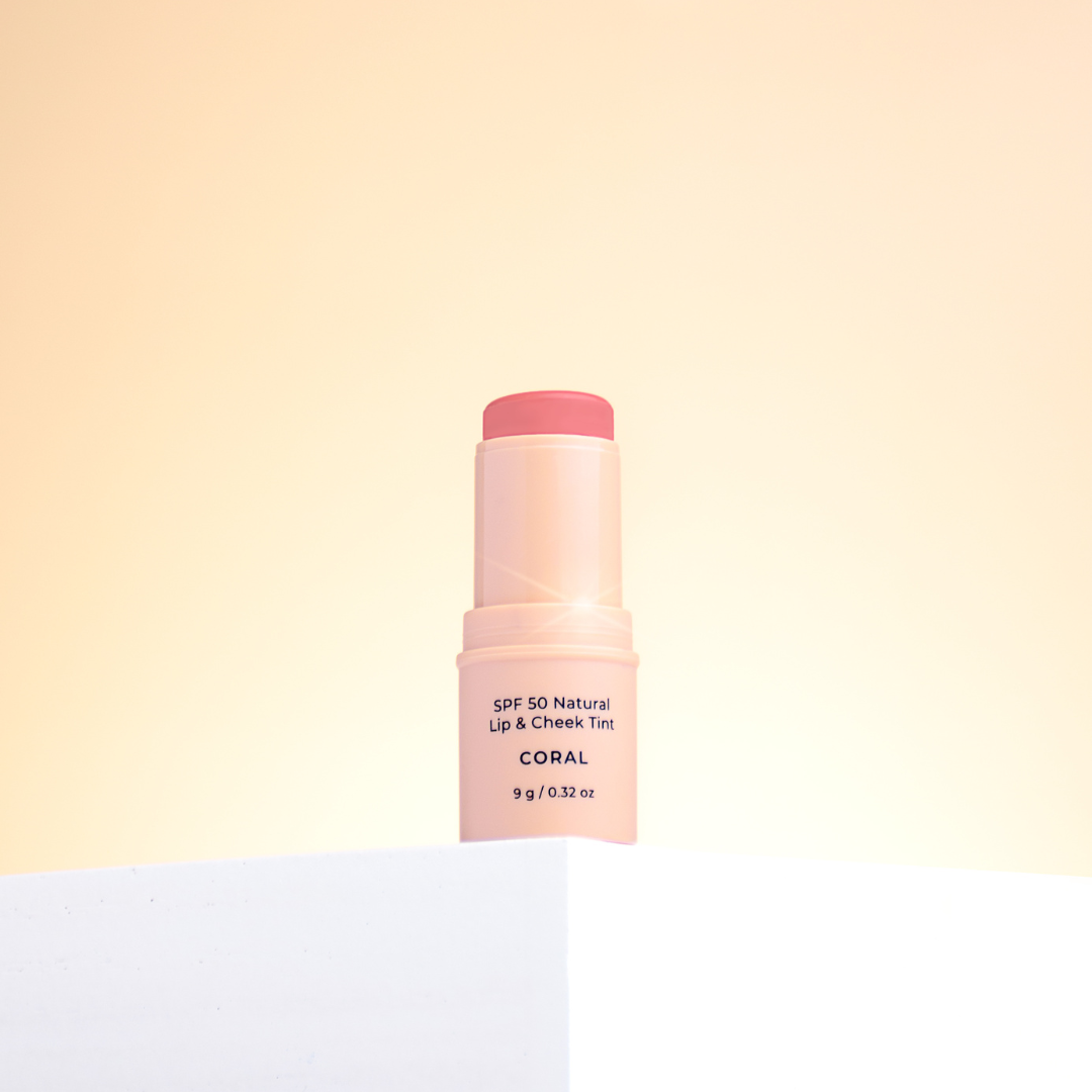 SPF 50 Natural Lip &amp; Cheek Tint - Coral