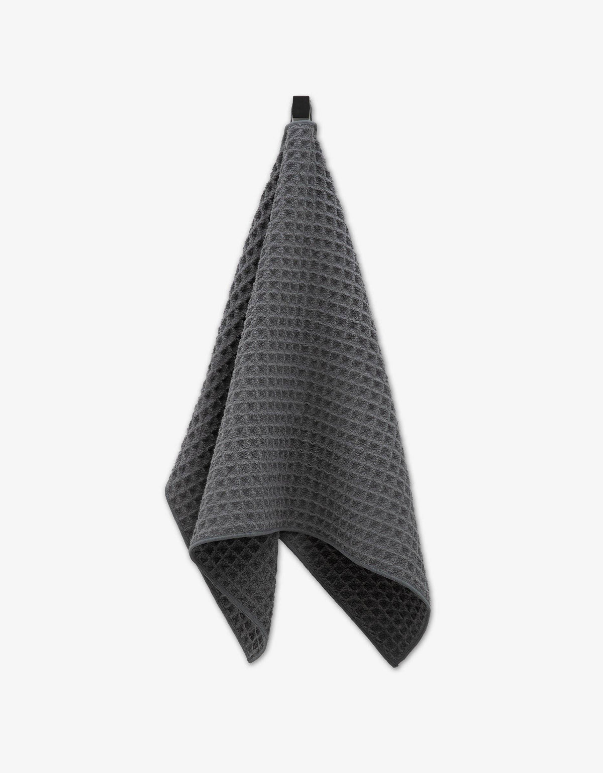 Charcoal Waffle Hand Towel by Geometry