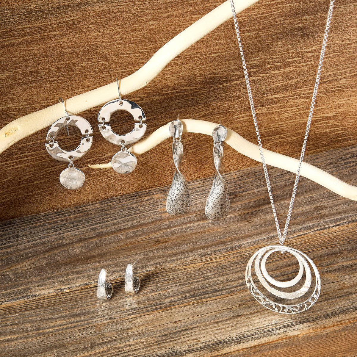 Silpada 'Revitalize' Sterling Silver J-Hoop Earrings: One Size