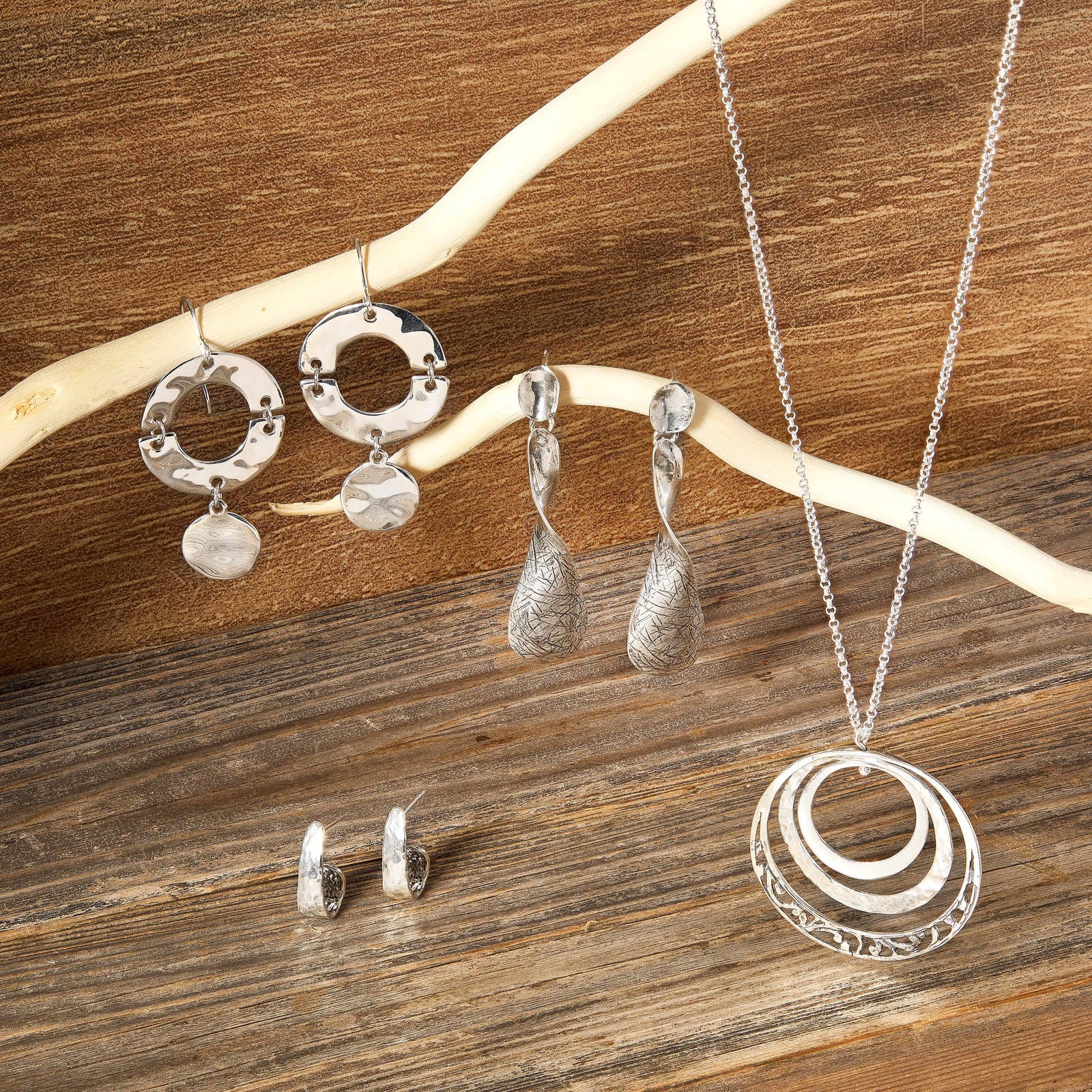 Silpada 'Revitalize' Sterling Silver J-Hoop Earrings: One Size