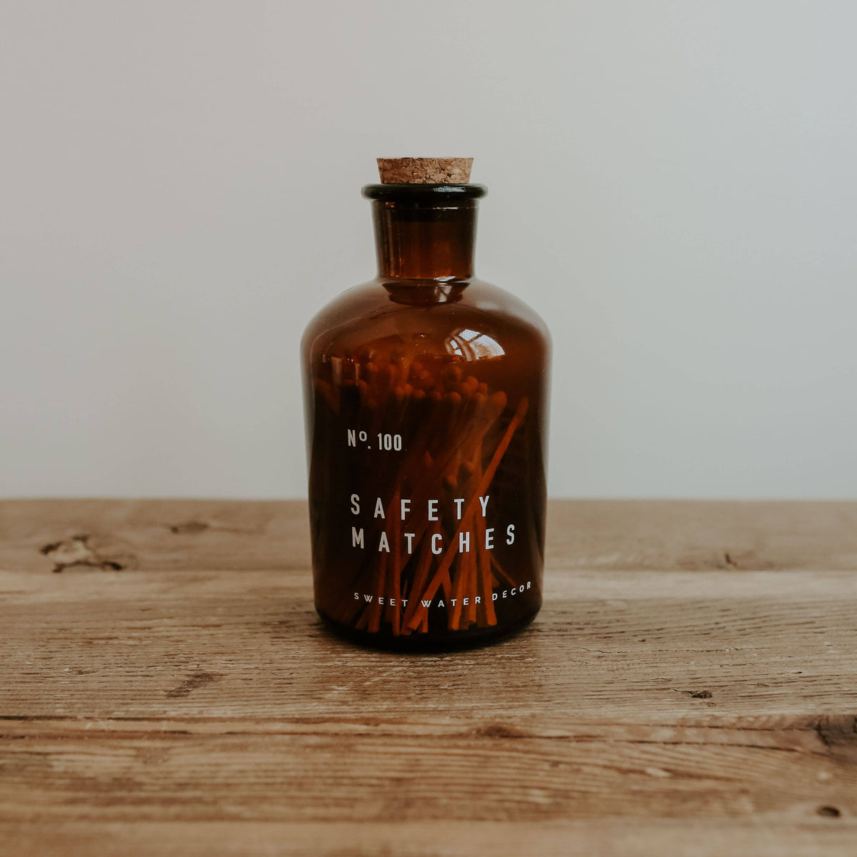 Medium Apothecary Safety Matches, White - Home Decor &amp; Gifts