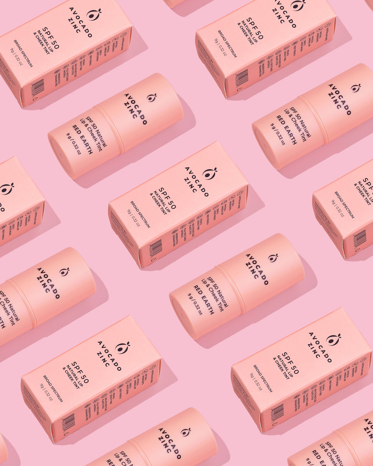 SPF 50 Natural Lip &amp; Cheek Tint - Red Earth