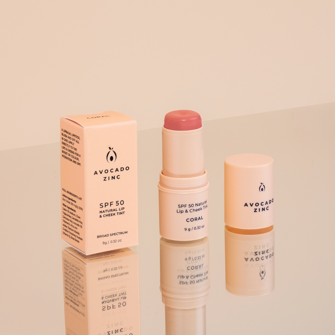 SPF 50 Natural Lip &amp; Cheek Tint - Coral