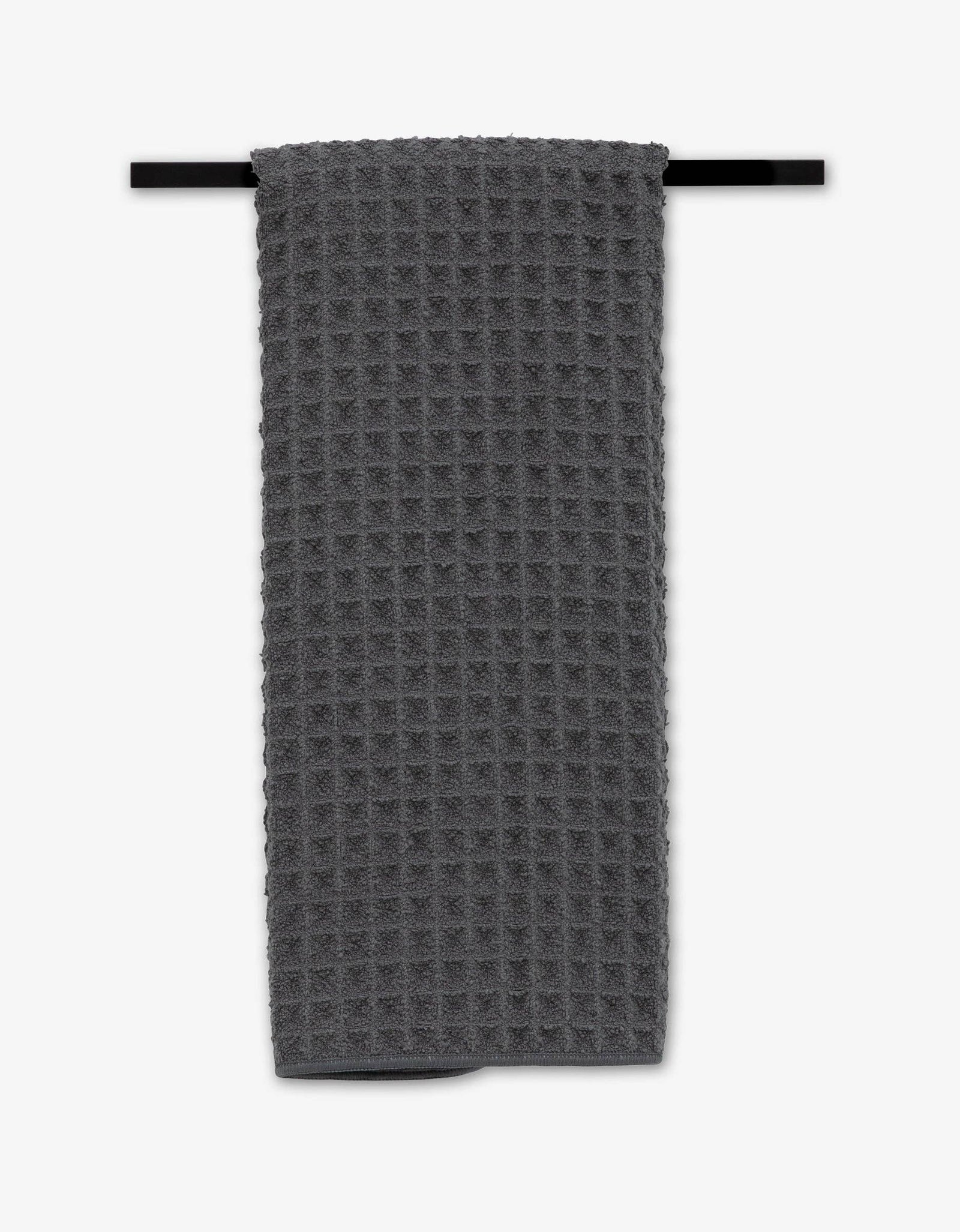 Charcoal Waffle Hand Towel by Geometry