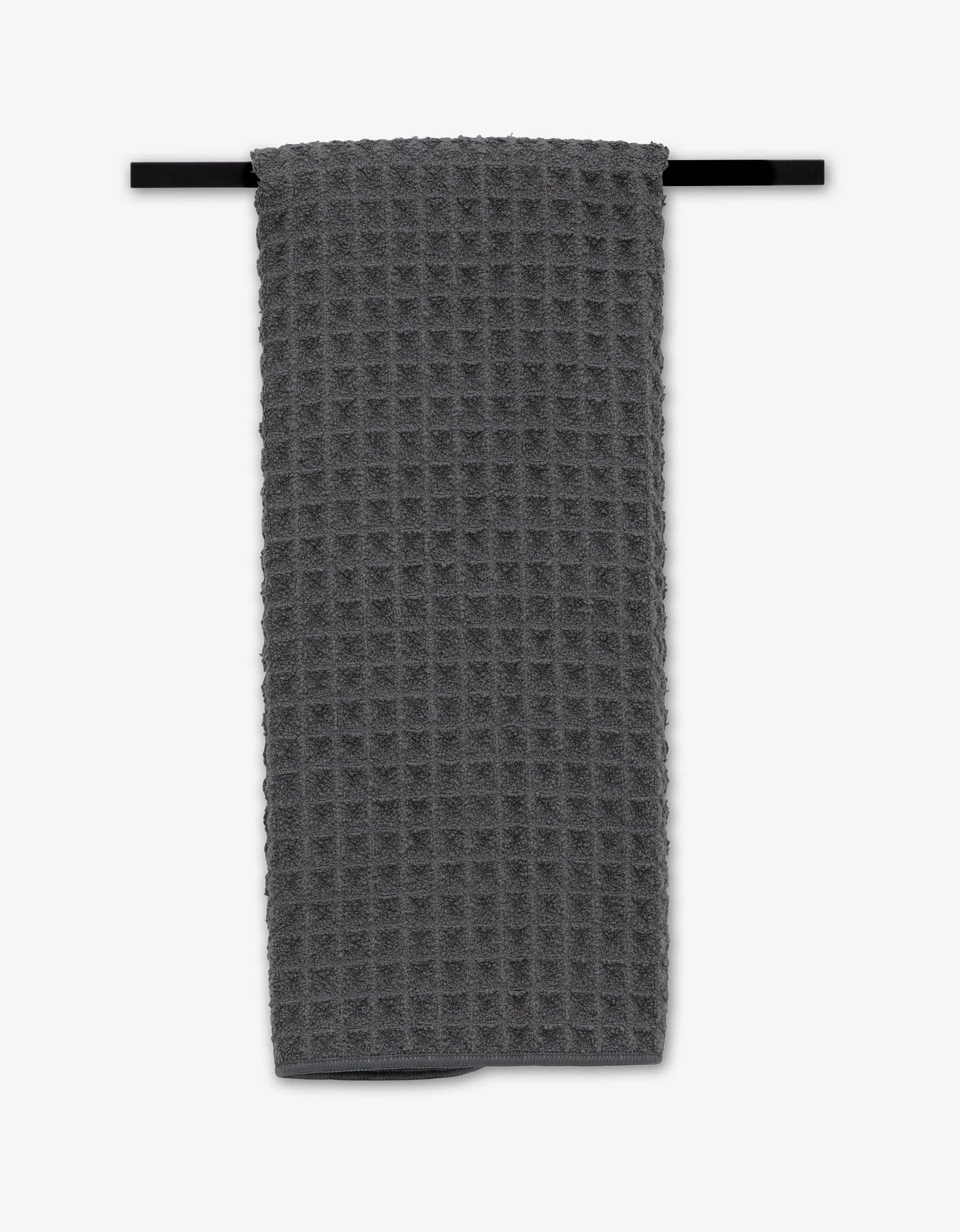 Charcoal Waffle Hand Towel by Geometry