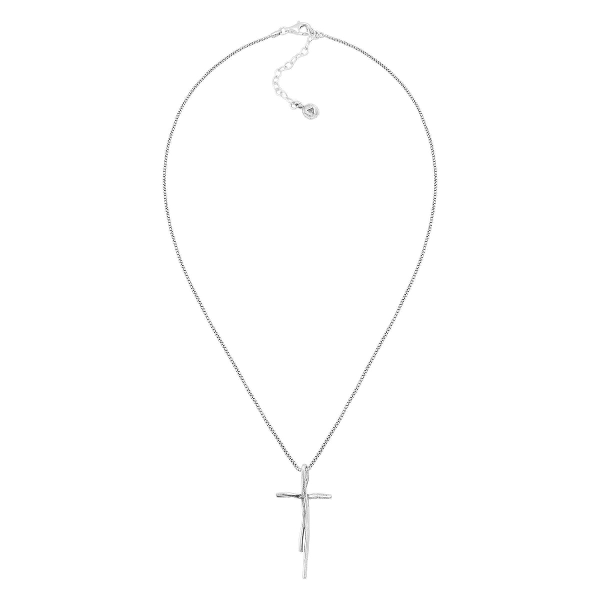 Silpada &#39;Organic Cross&#39; Pendant Necklace in Sterli: 1 5/8