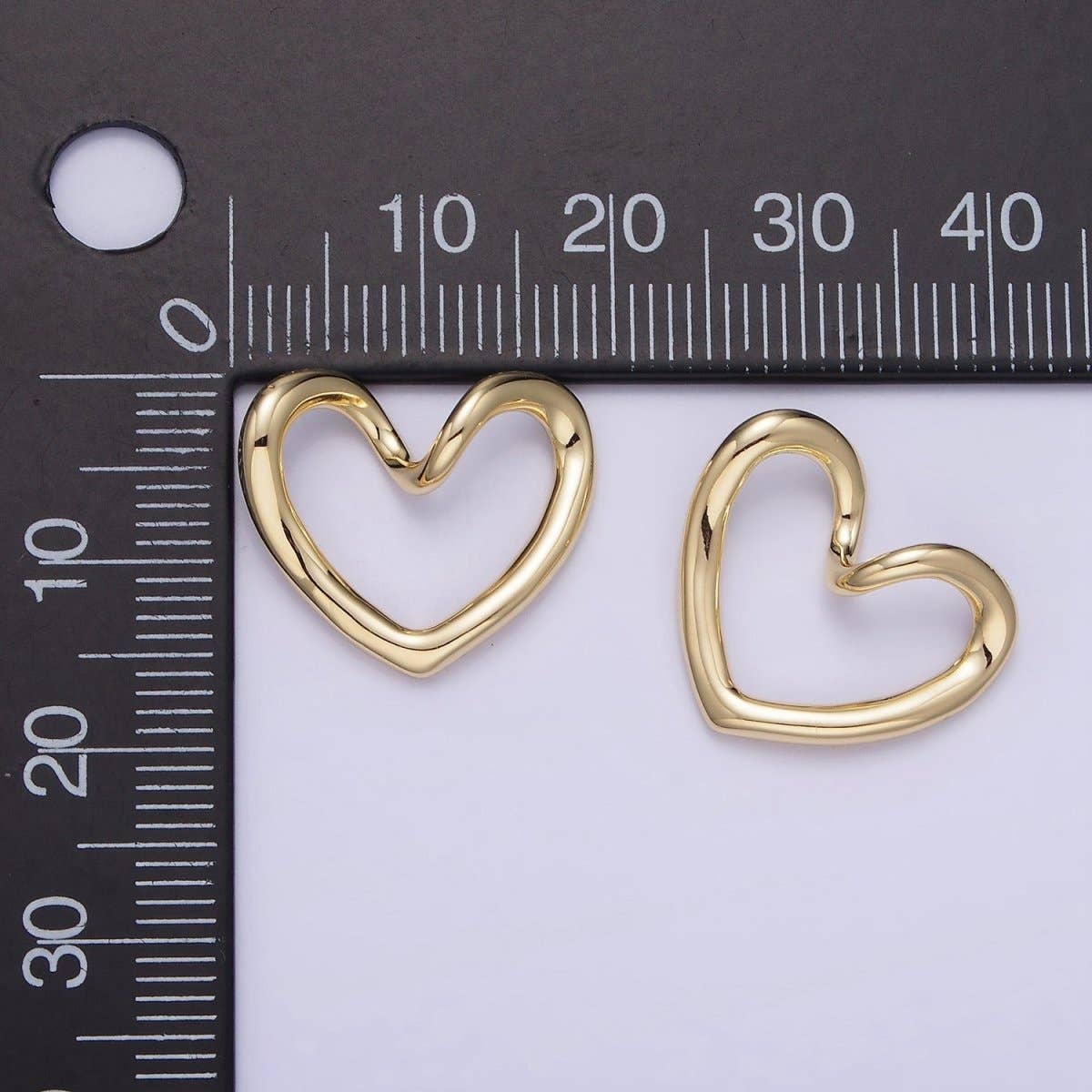 14K Gold Filled Curved Open Heart Pendant