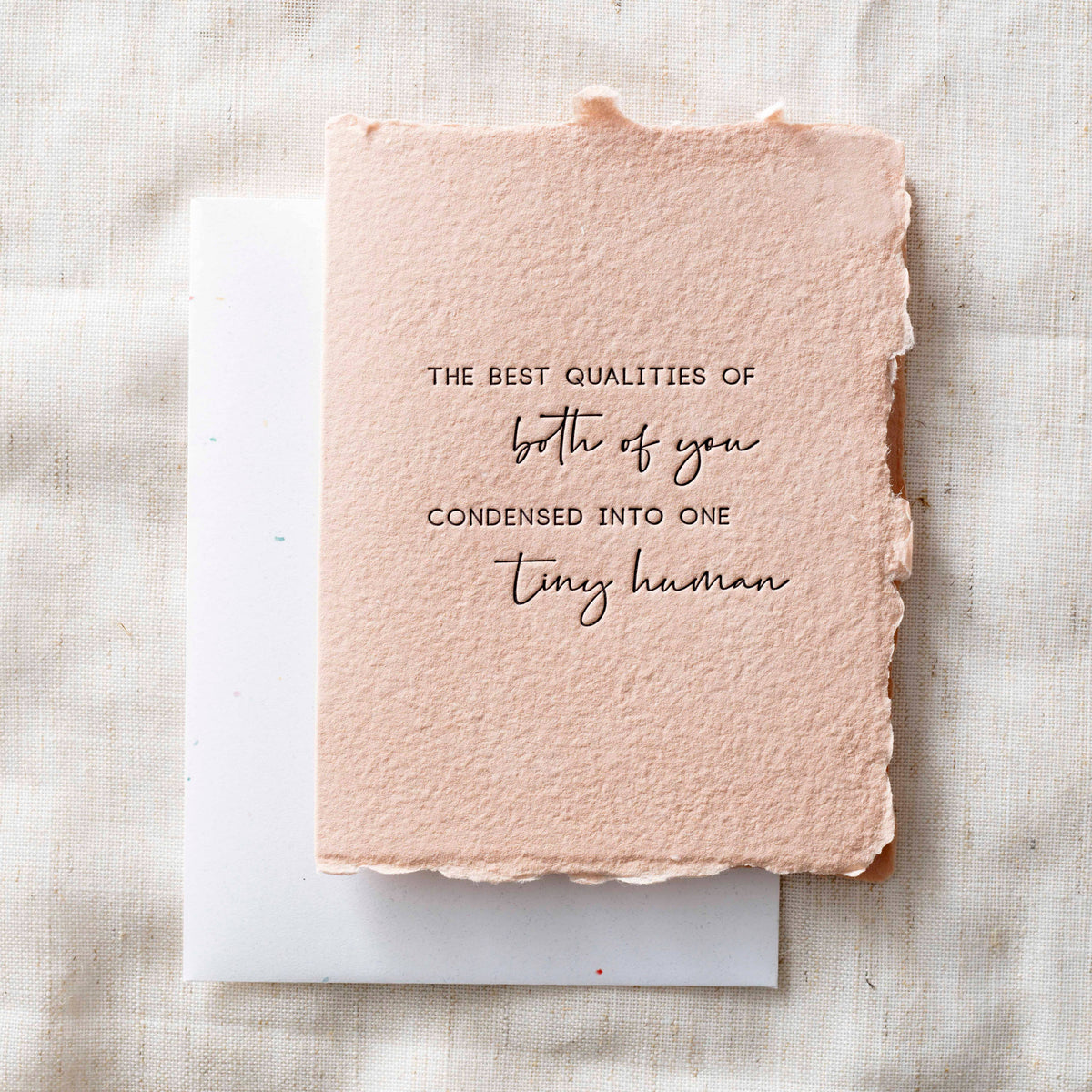 Best qualities of you both | Baby Greeting Card: Folded A2 Greeting Card. Blank Inside.