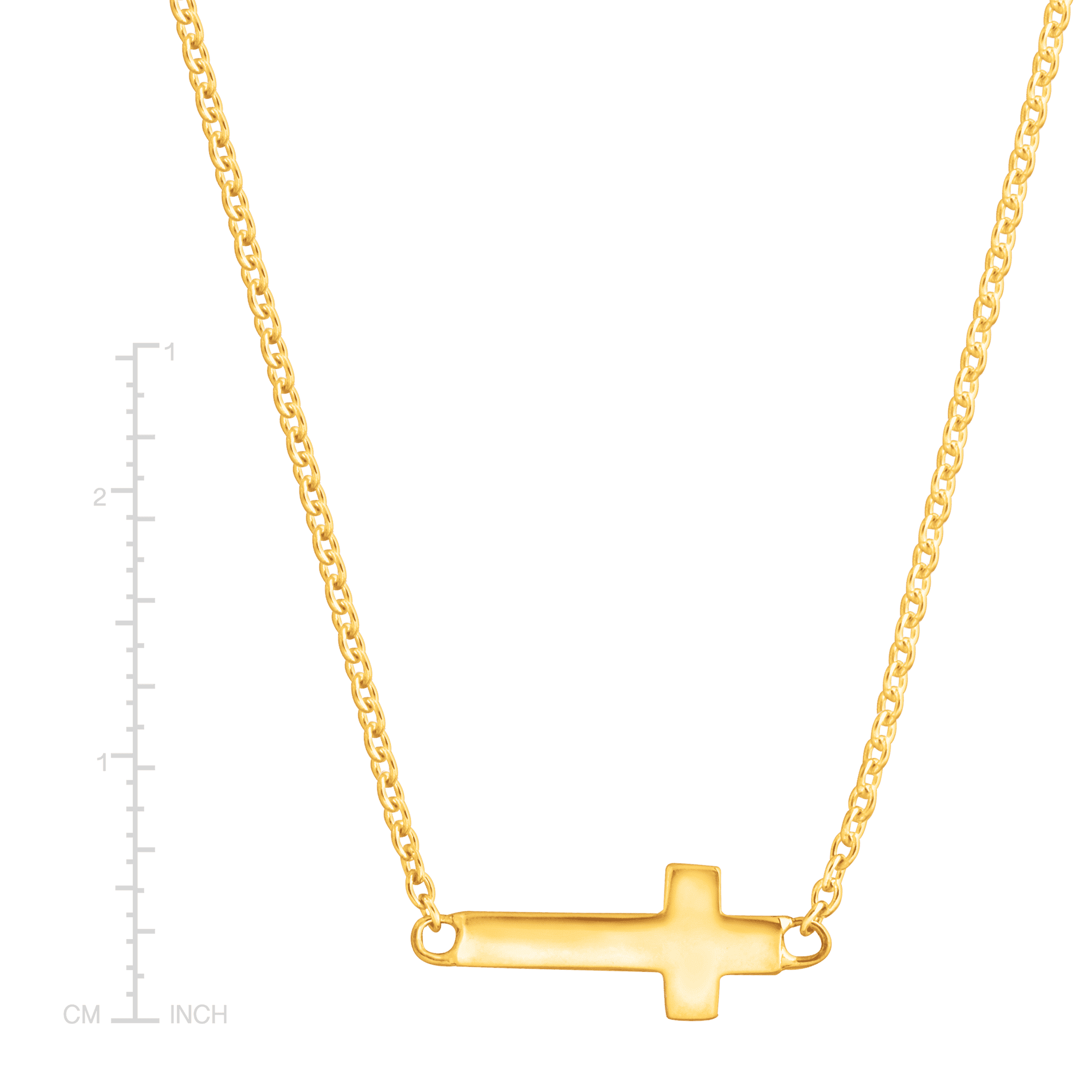Silpada 'Simplex Cross' Horizontal Cross Necklace in Sterlin: Yellow