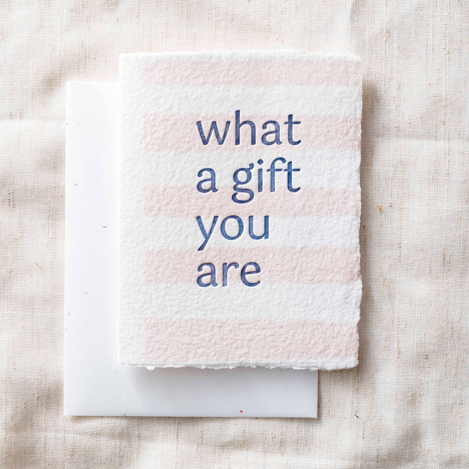 What A Gift You Are | Eco-Friendly Friendship Greeting Card: Folded A2 Greeting Card. Blank Inside.