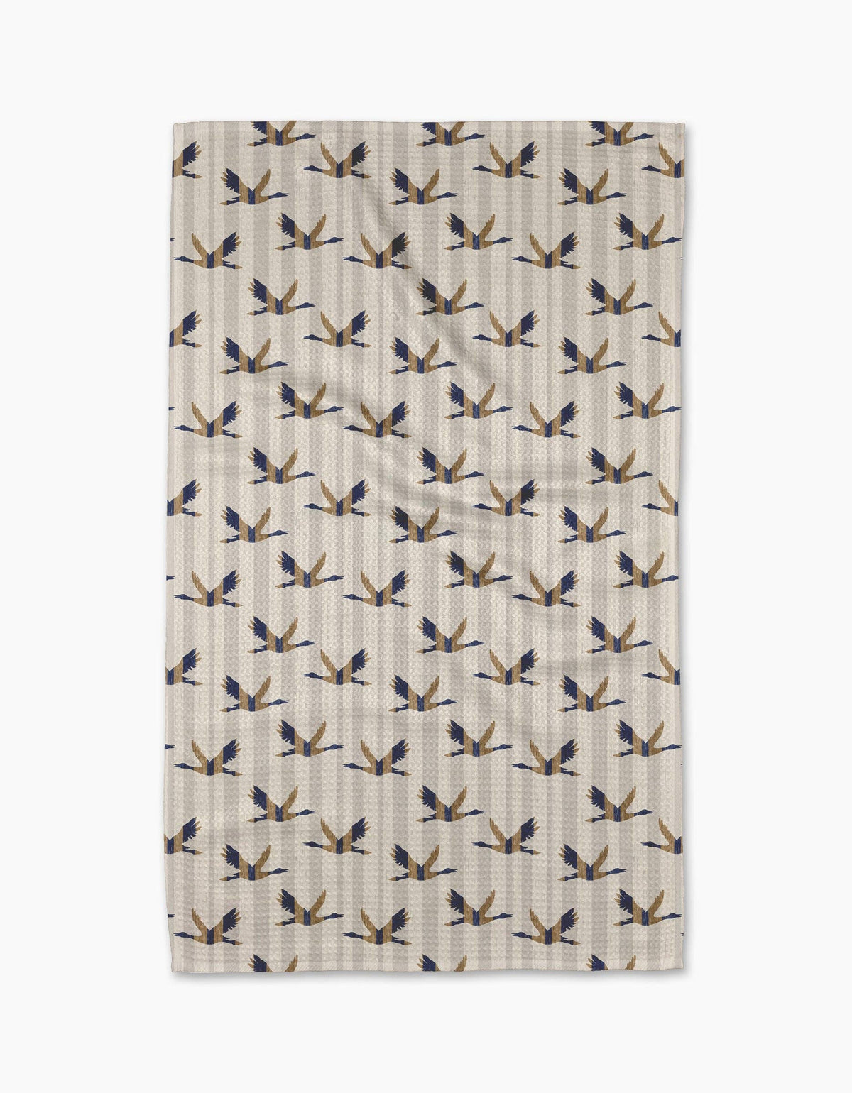 Striped Nautical Birds Geometry Tea Towel