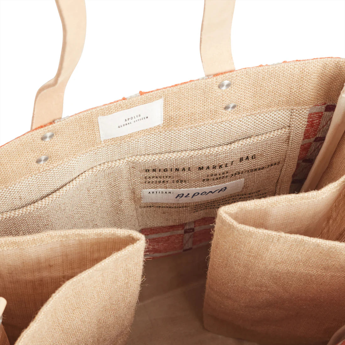 Apolis Coeur d'Alene Wine Tote in in Chenille Window Brick