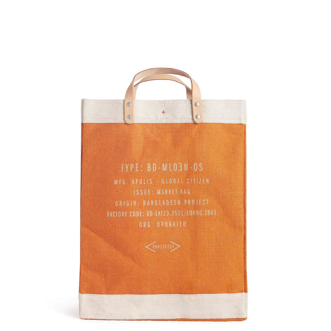 Apolis Large Market Bag in Citrus: Lake Coeur d'Alene