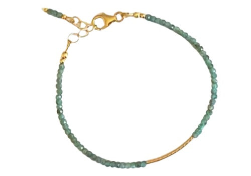 Blue-Green Kyanite Semi-Precious Stone Bracelet