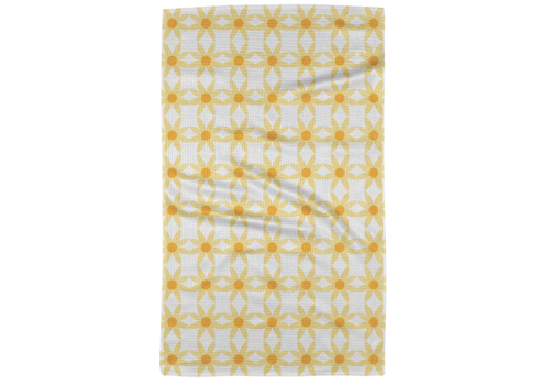 Daisies Geometry Tea Towel