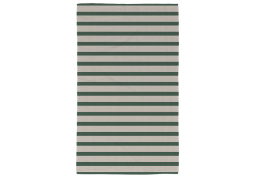 Deep Green Stripes Luxe Hand Towel