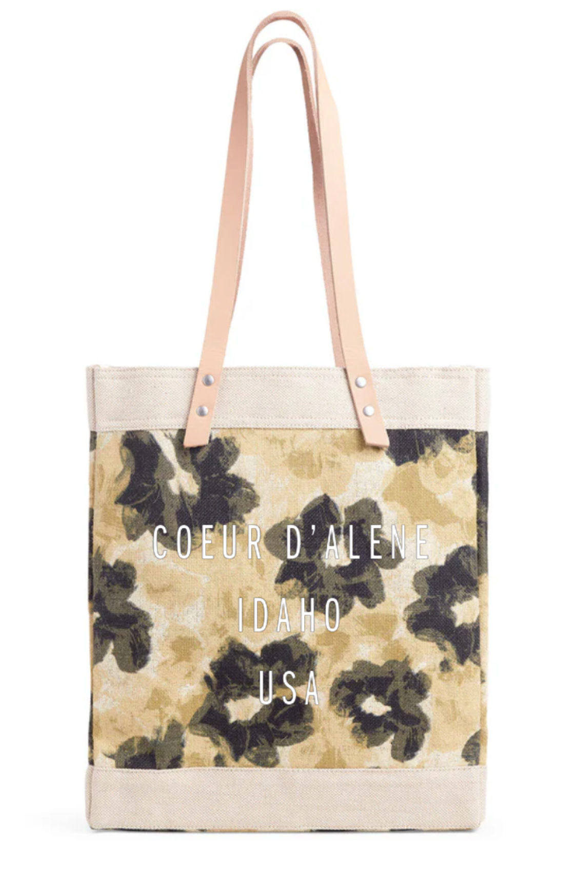 Apolis Coeur d'Alene Market Tote in Khaki Bloom