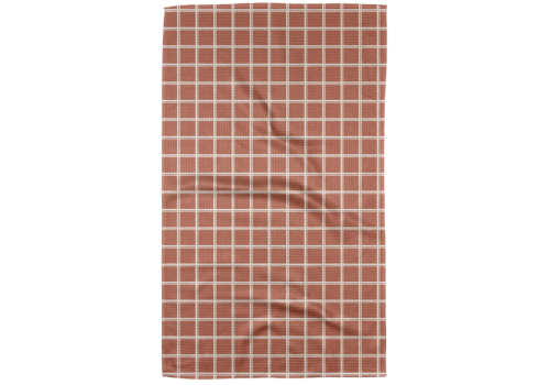 Harvest Plaid Geometry Tea Towel
