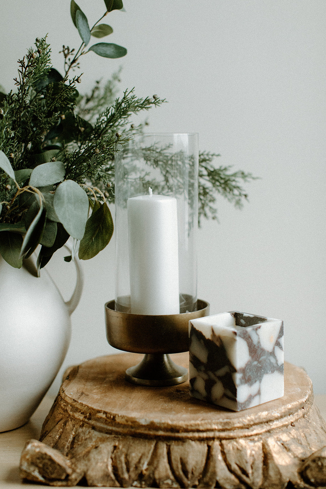 Rough Cast Antique Brass Compote  6&quot;X 4.25&quot;