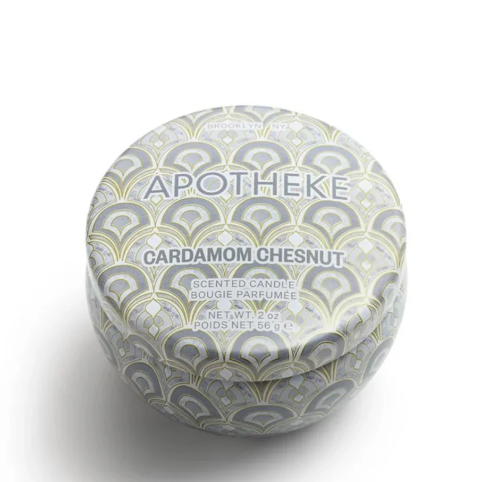 Cardamom Chestnut Mini Candle Tin- Travel Candle