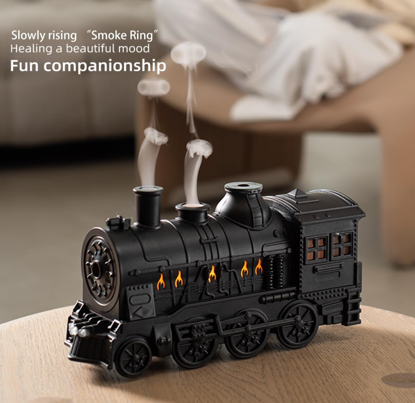 Locomotive Steam Train Flame Aroma Oil Diffuser