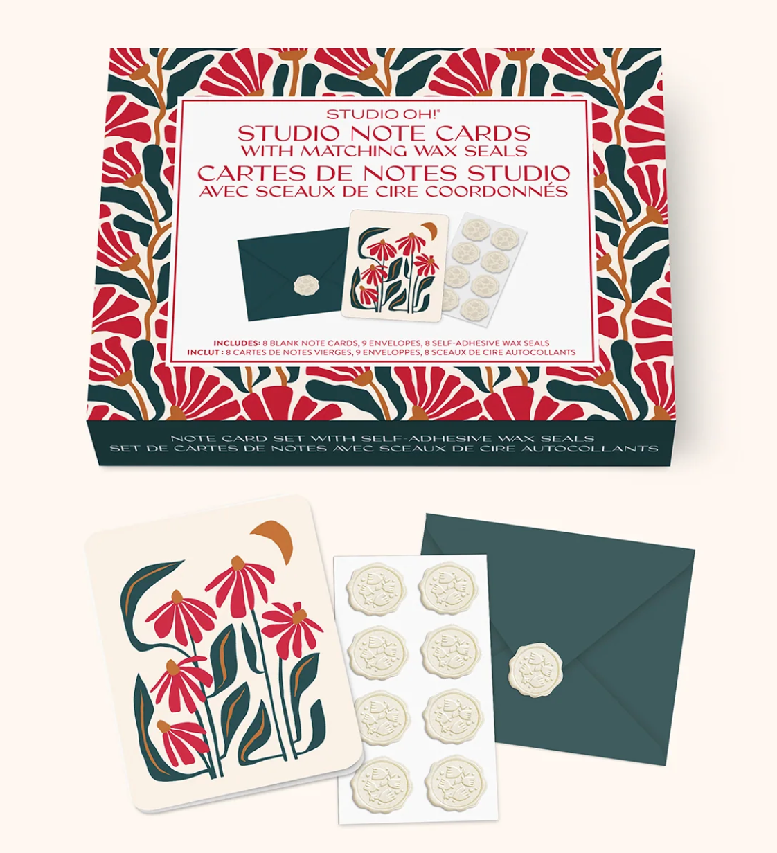 Keep Blossoming Notecard with Matching Wax Seals