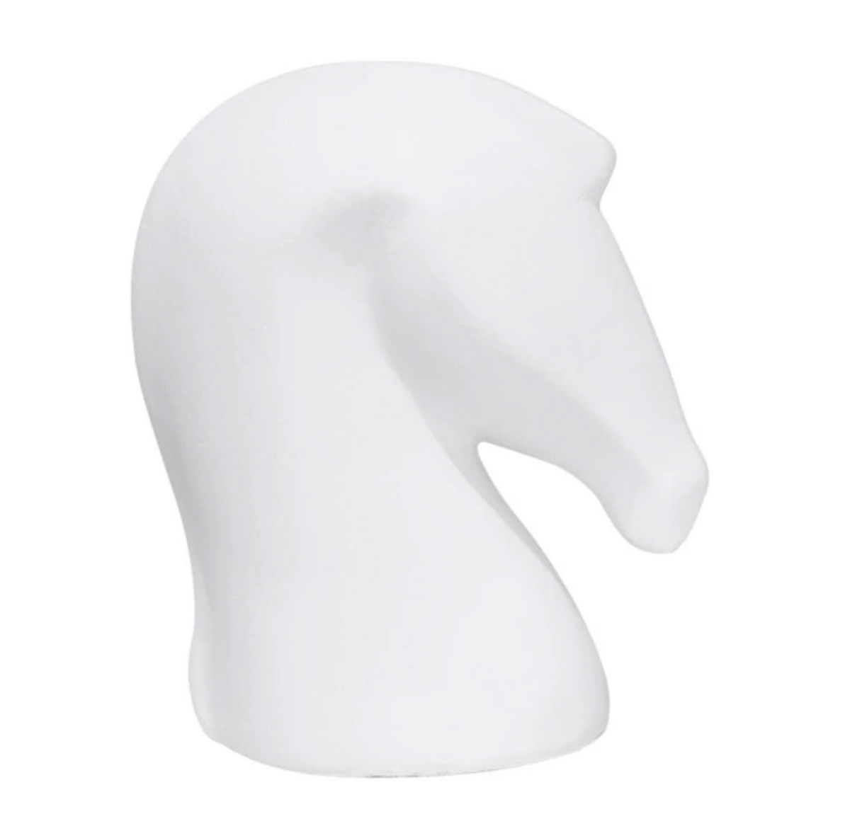 White Ceramic Horse Figurine, 8.5"
