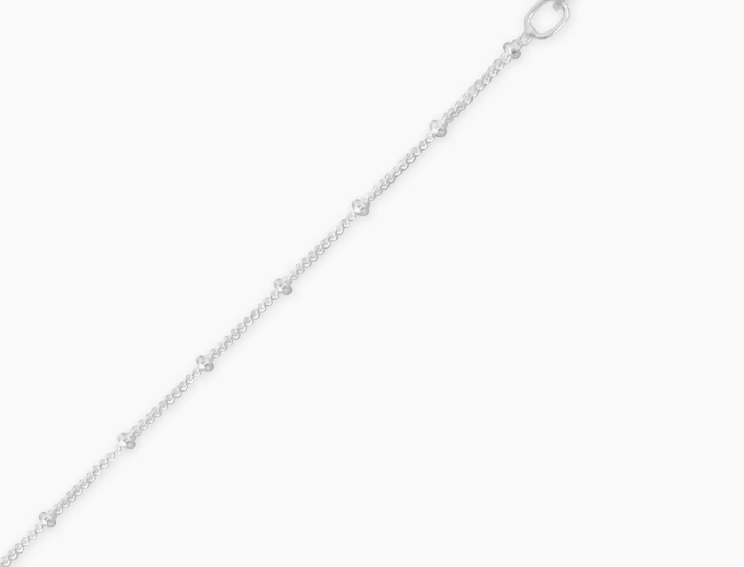 Sterling Silver Dainty  Satellite Necklace 18"