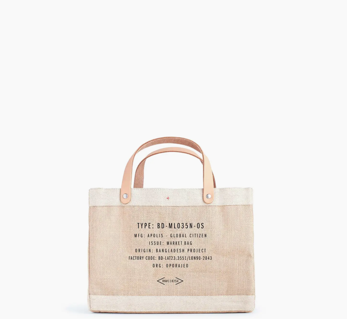 Apolis Petite Natural Coeur d&#39;Alene Market Bag