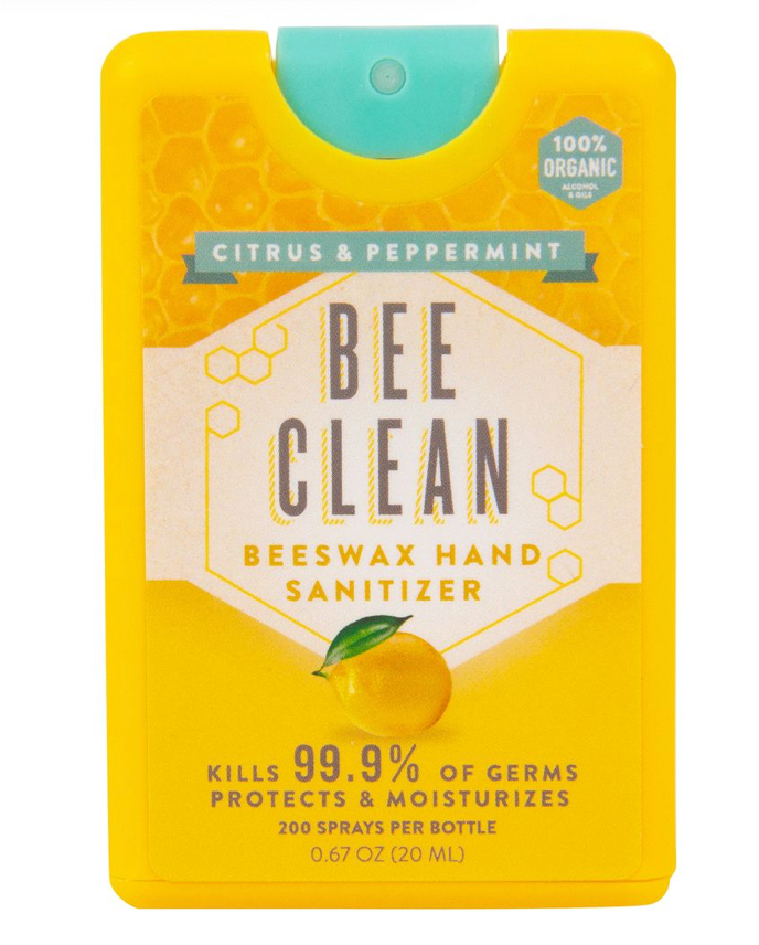 Citrus &amp; Peppermint Bee Clean Organic Beeswax Hand Sanitizer