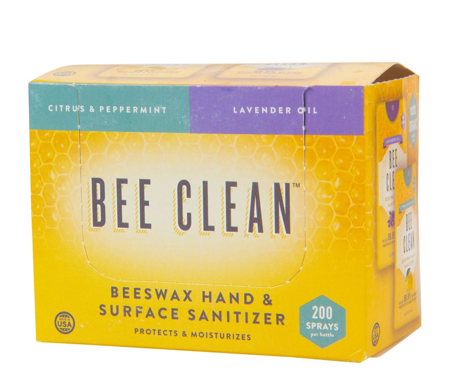 4 Pack Bee Clean Organic Beeswax Hand Sanitizer - 2 Lavender Oil and 2 Citrus &amp; Peppermint- Combo