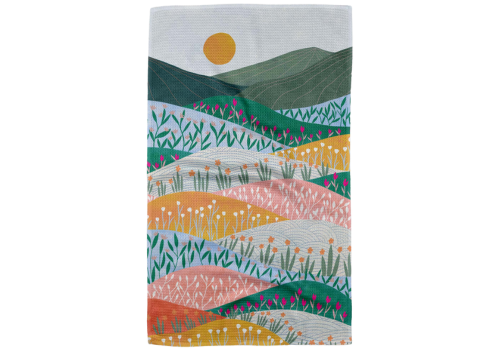 Sunrise Mountains  Geometry Tea Towel