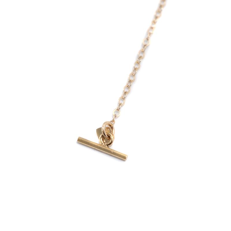 14k Gold Filled Enzo Toggle Drop Necklace