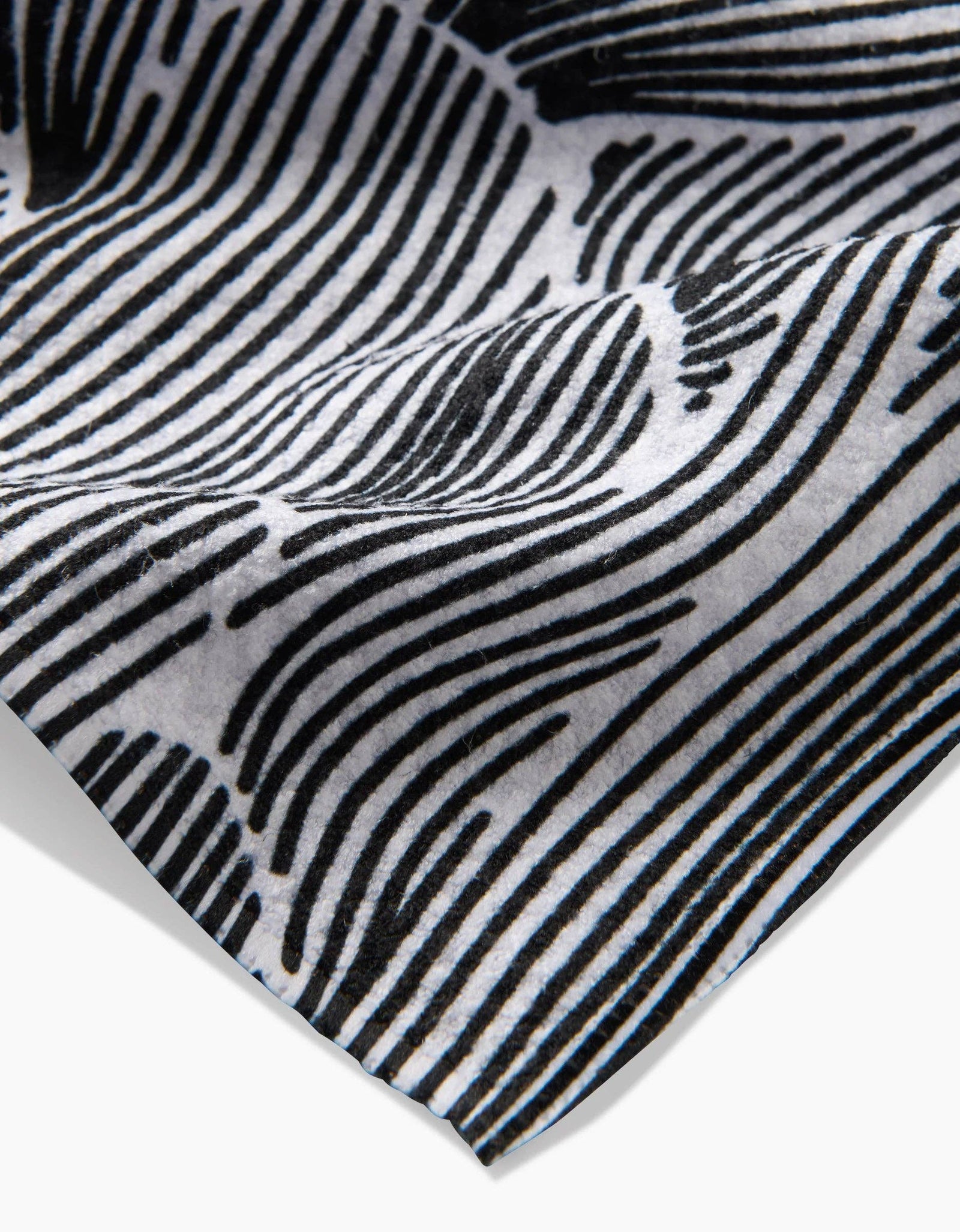 Posh Petals Fresh Linen Geometry Tea Towel