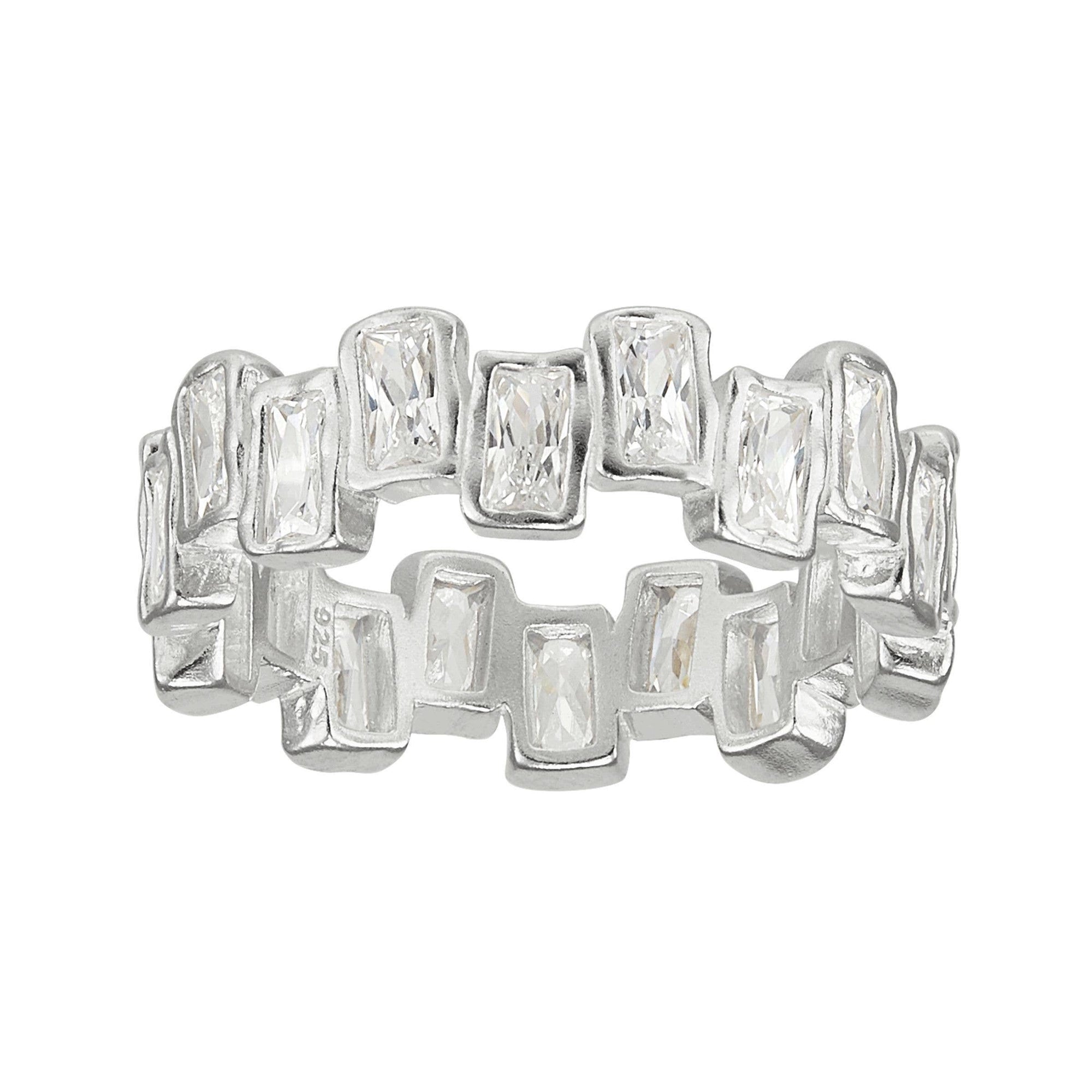 Silpada The Little Things Cubic Zirconia Ring in Silver: White / 8
