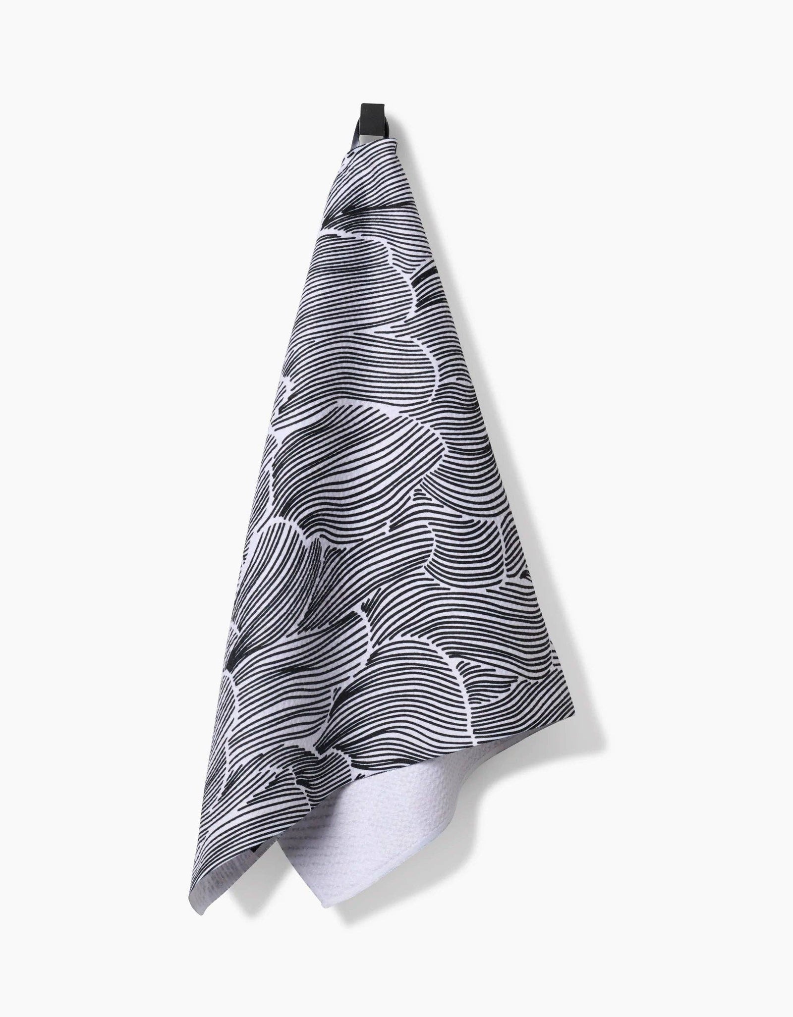 Posh Petals Fresh Linen Geometry Tea Towel