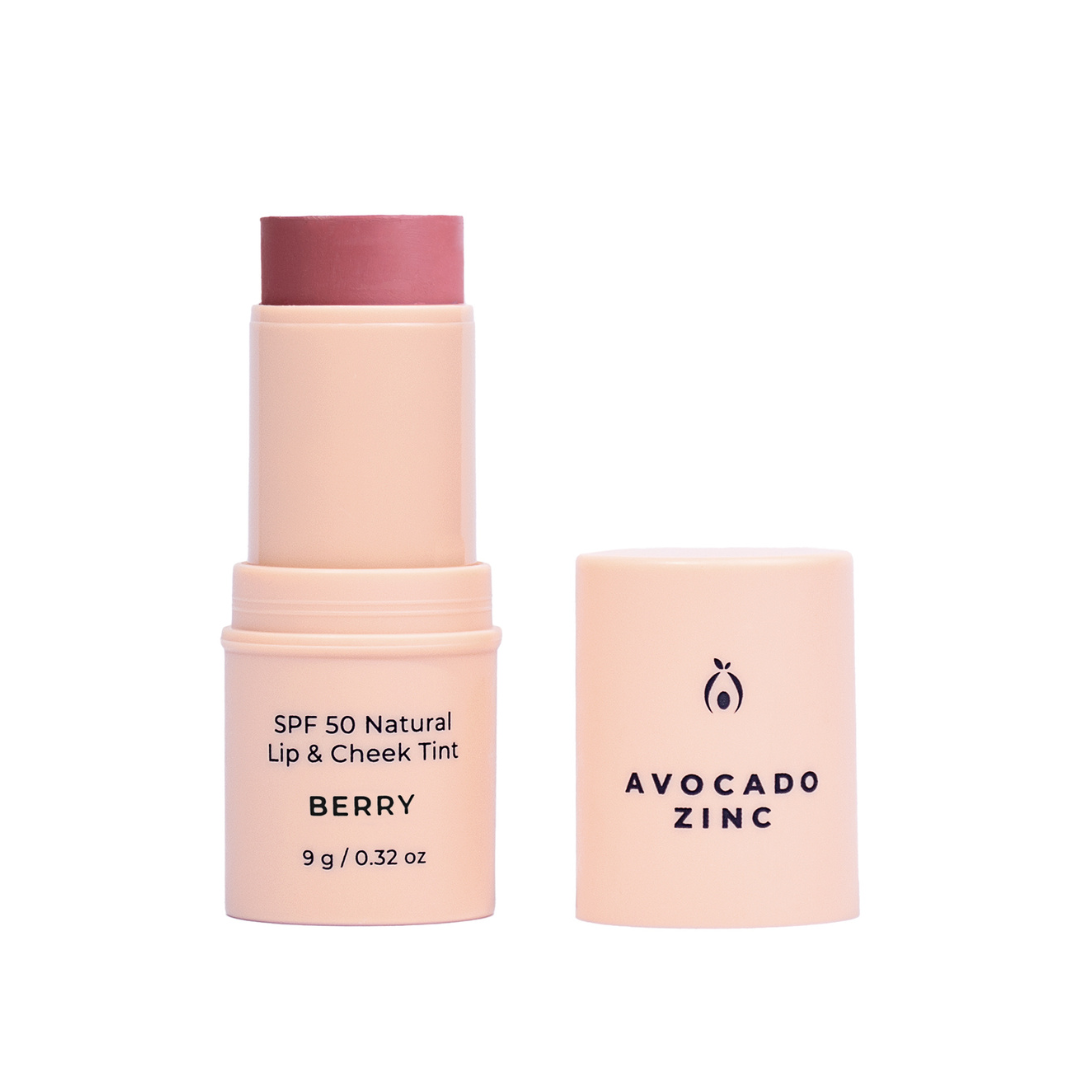 SPF 50 Natural Lip &amp; Cheek Tint - Berry