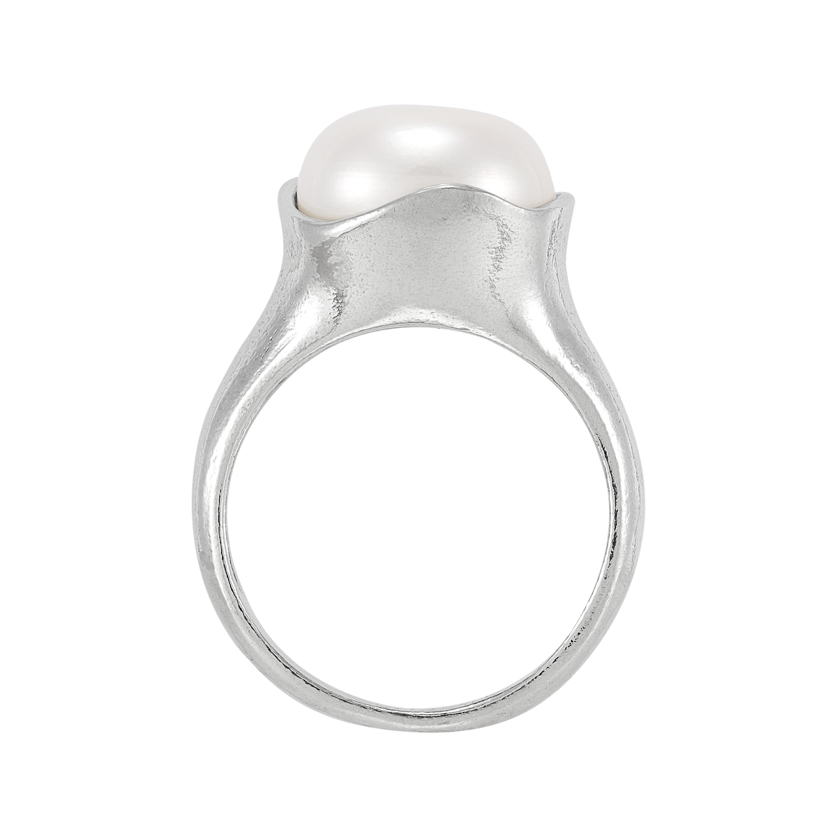 Silpada &#39;Be Poise&#39; Sterling Silver Freshwater Pearl Ring: 8